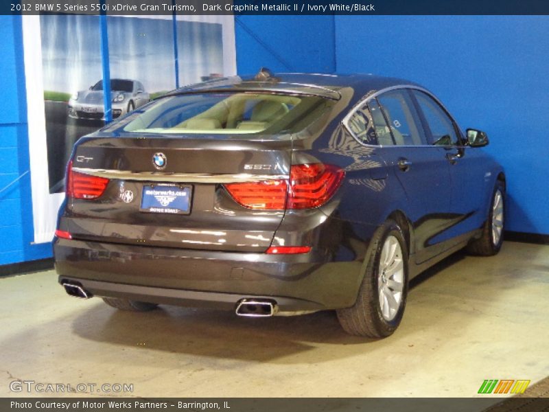 Dark Graphite Metallic II / Ivory White/Black 2012 BMW 5 Series 550i xDrive Gran Turismo