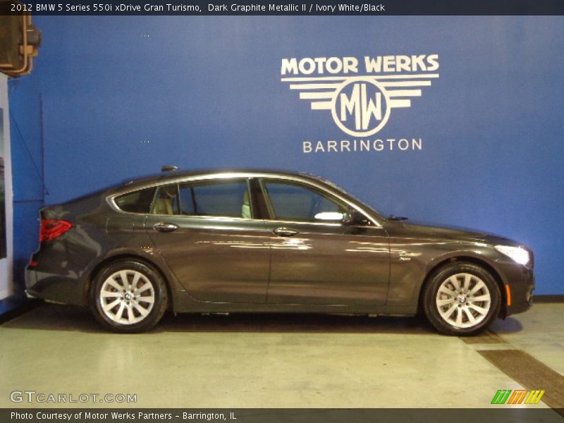 Dark Graphite Metallic II / Ivory White/Black 2012 BMW 5 Series 550i xDrive Gran Turismo