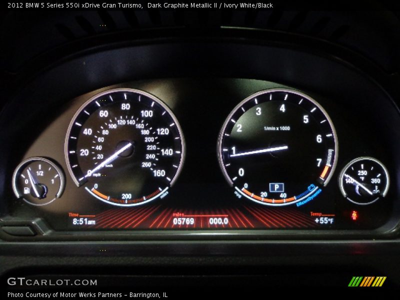  2012 5 Series 550i xDrive Gran Turismo 550i xDrive Gran Turismo Gauges