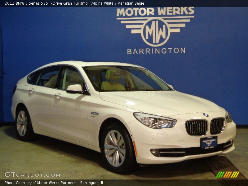 Alpine White / Venetian Beige 2012 BMW 5 Series 535i xDrive Gran Turismo