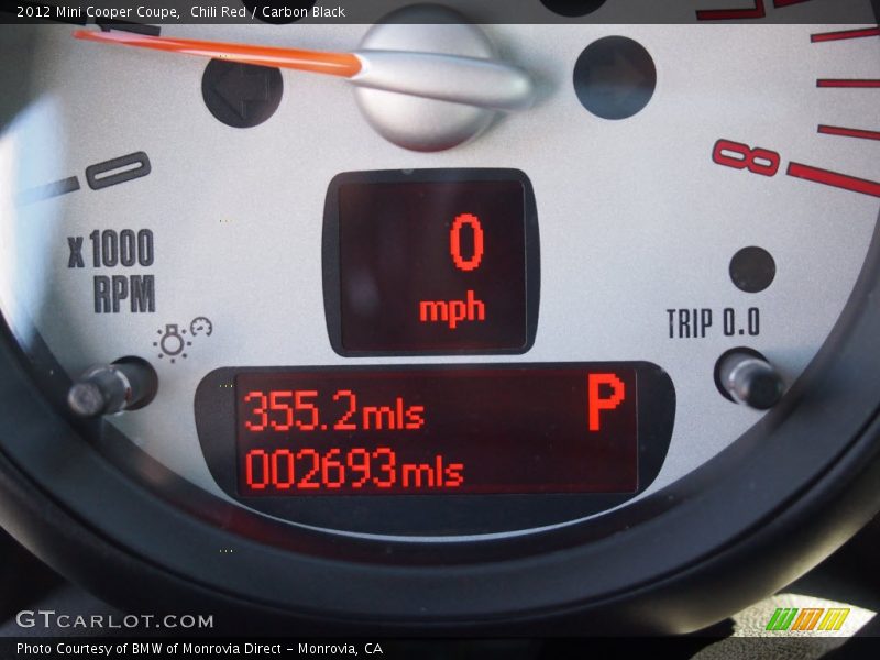 Chili Red / Carbon Black 2012 Mini Cooper Coupe
