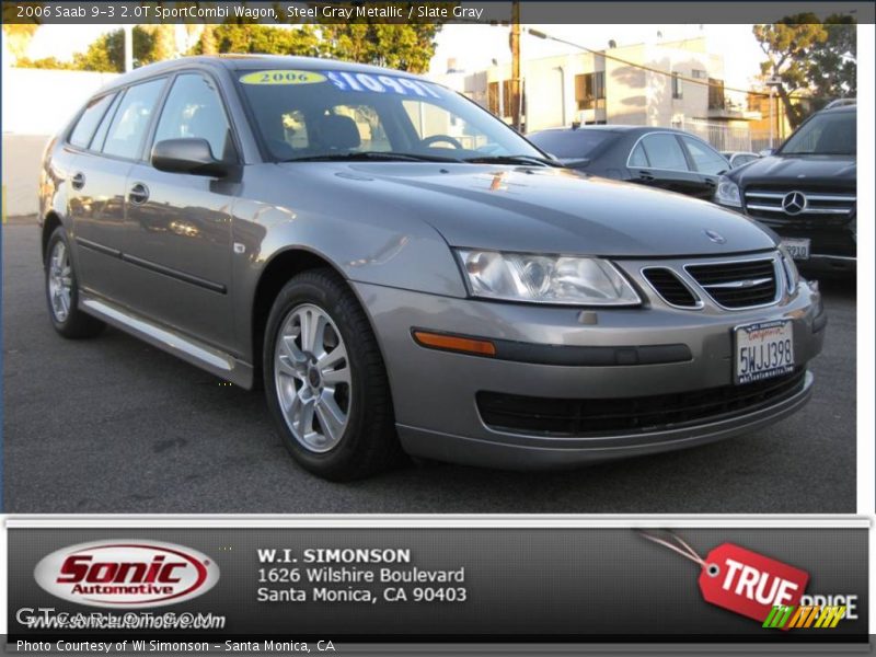 Steel Gray Metallic / Slate Gray 2006 Saab 9-3 2.0T SportCombi Wagon