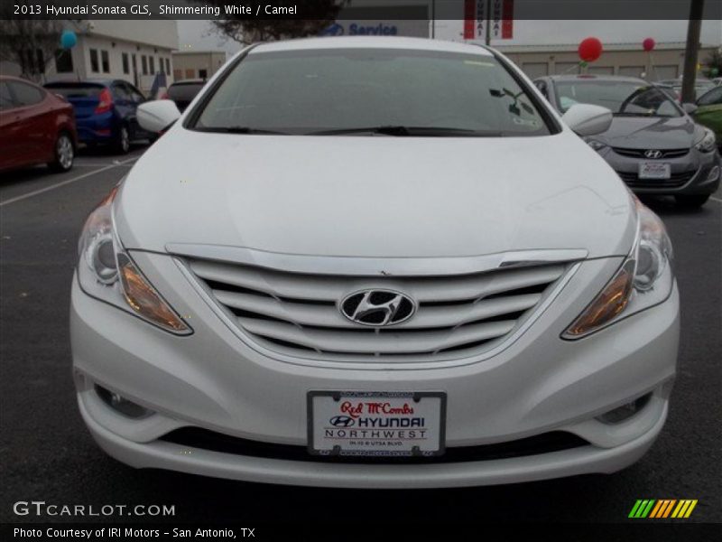 Shimmering White / Camel 2013 Hyundai Sonata GLS