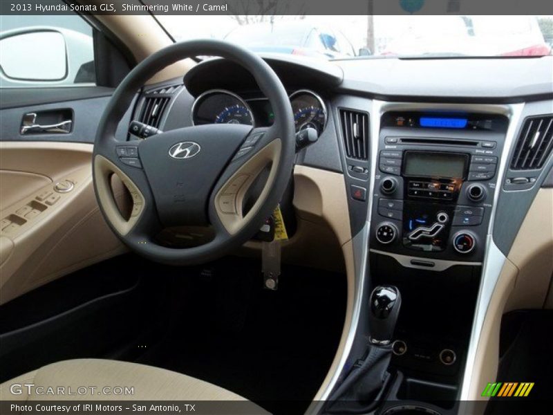 Shimmering White / Camel 2013 Hyundai Sonata GLS