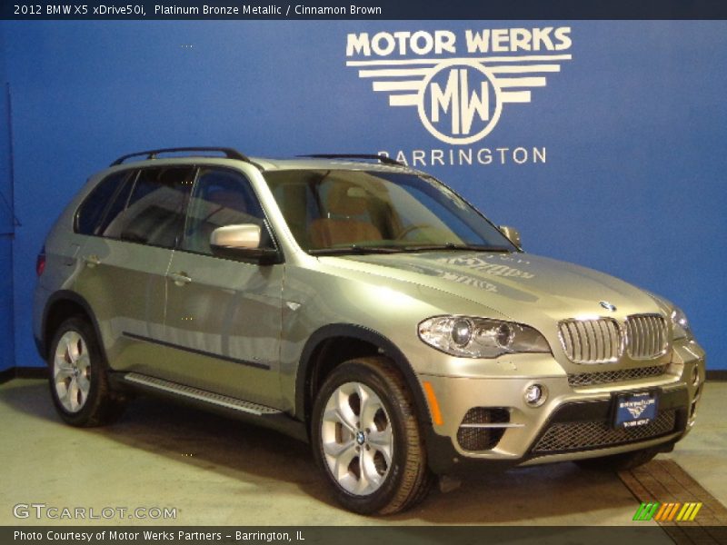 Platinum Bronze Metallic / Cinnamon Brown 2012 BMW X5 xDrive50i