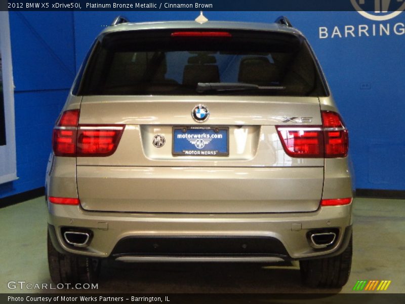 Platinum Bronze Metallic / Cinnamon Brown 2012 BMW X5 xDrive50i