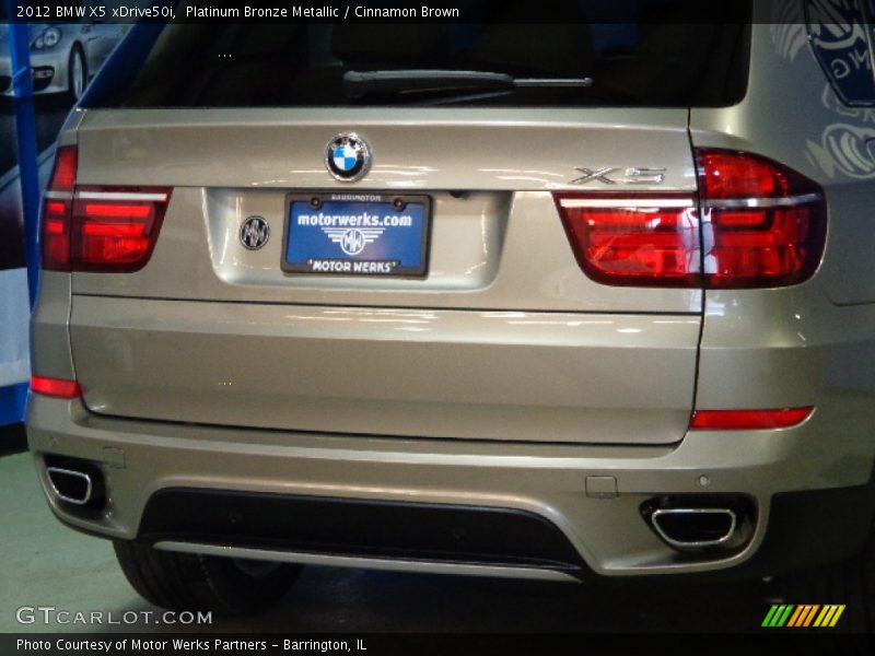 Platinum Bronze Metallic / Cinnamon Brown 2012 BMW X5 xDrive50i