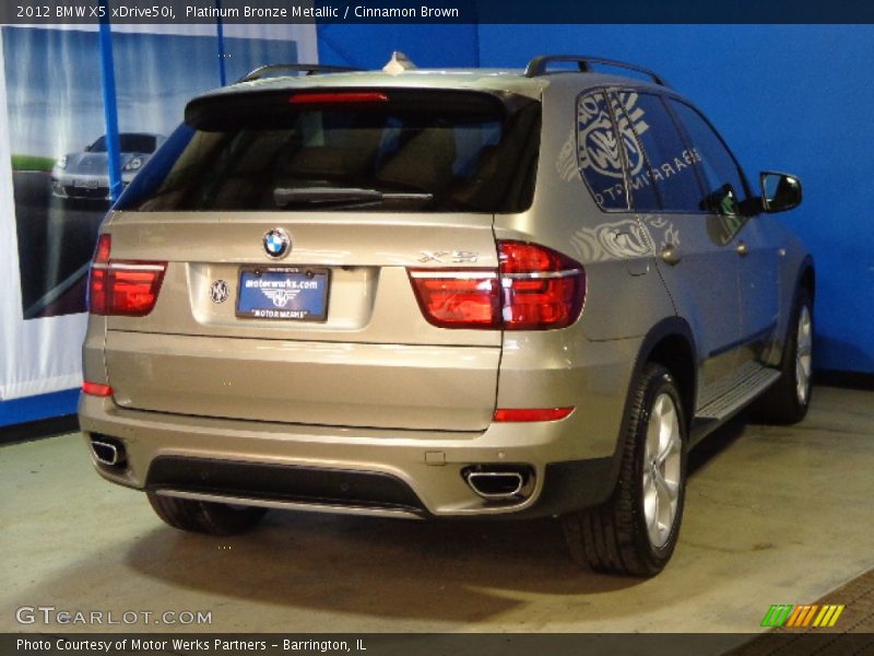 Platinum Bronze Metallic / Cinnamon Brown 2012 BMW X5 xDrive50i