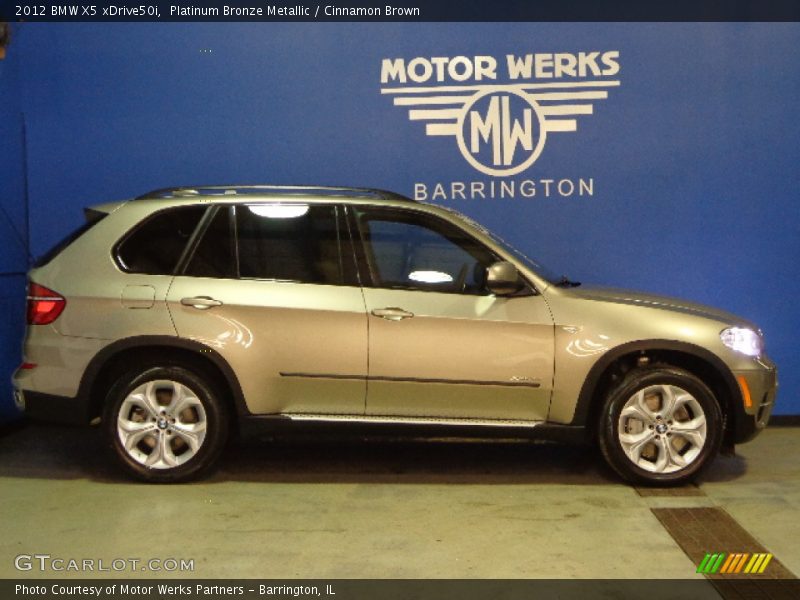 Platinum Bronze Metallic / Cinnamon Brown 2012 BMW X5 xDrive50i