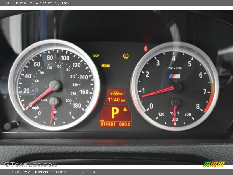  2012 X6 M   Gauges