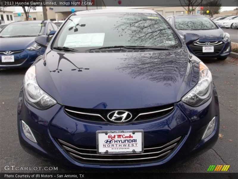 Indigo Night / Gray 2013 Hyundai Elantra Limited