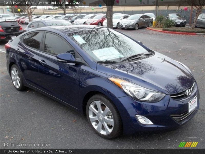 Indigo Night / Gray 2013 Hyundai Elantra Limited