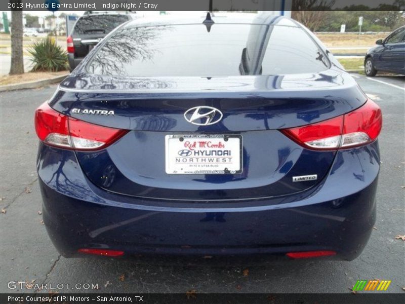 Indigo Night / Gray 2013 Hyundai Elantra Limited