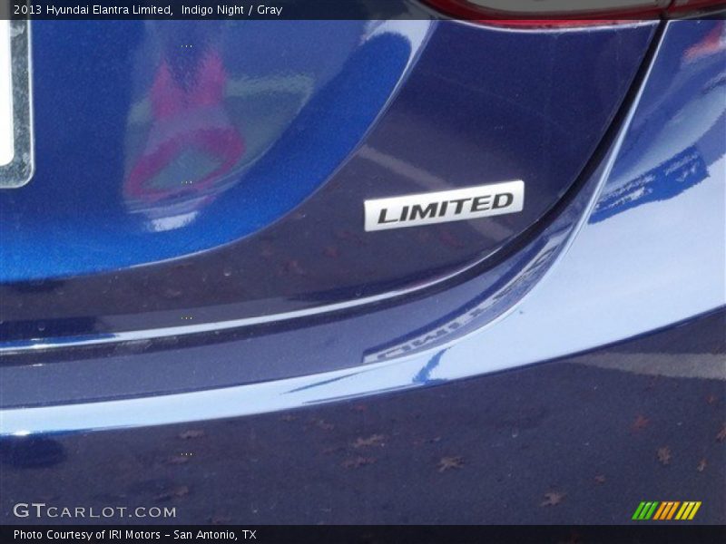 Indigo Night / Gray 2013 Hyundai Elantra Limited