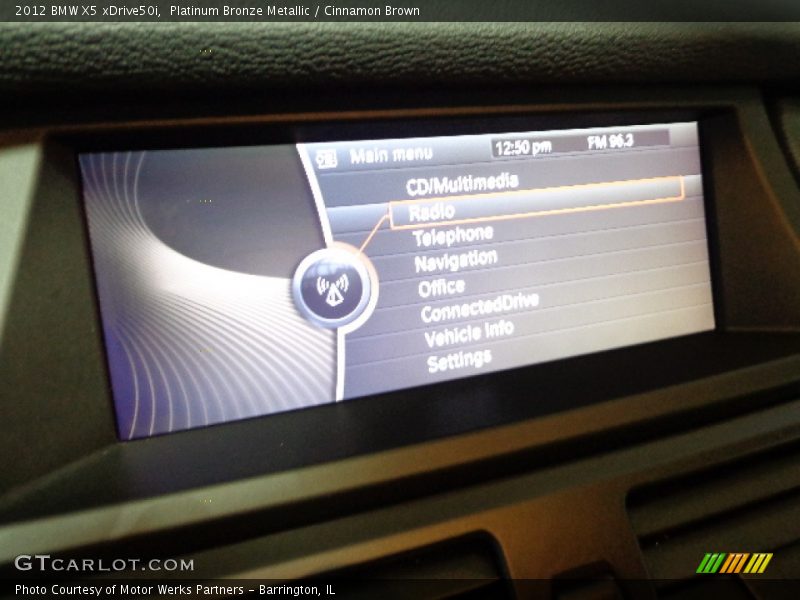 Platinum Bronze Metallic / Cinnamon Brown 2012 BMW X5 xDrive50i