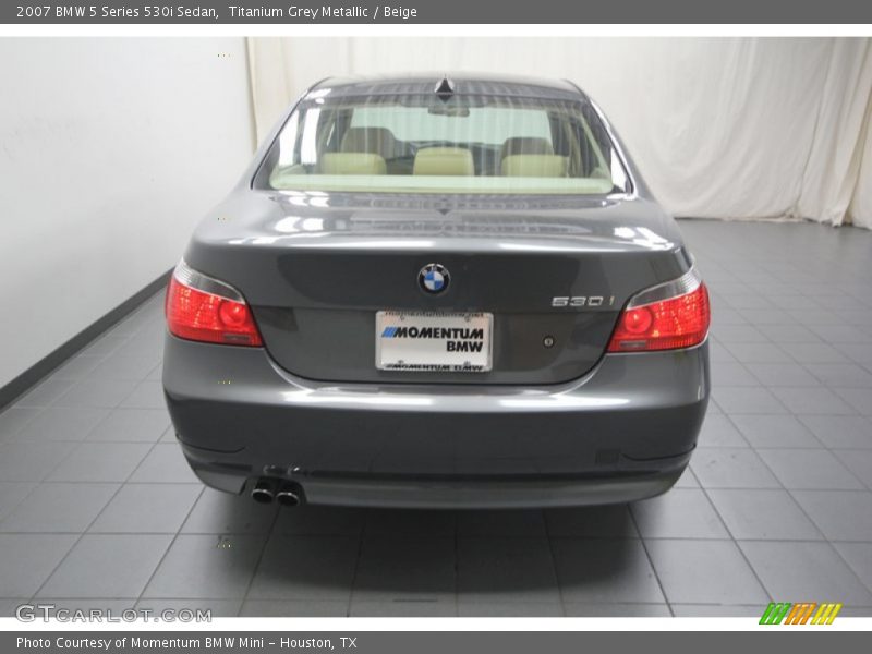 Titanium Grey Metallic / Beige 2007 BMW 5 Series 530i Sedan