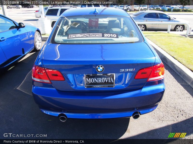 Le Mans Blue Metallic / Gray Dakota Leather 2010 BMW 3 Series 335i Coupe