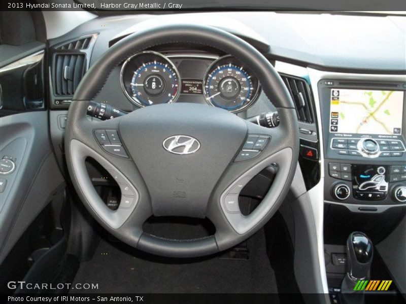 Harbor Gray Metallic / Gray 2013 Hyundai Sonata Limited