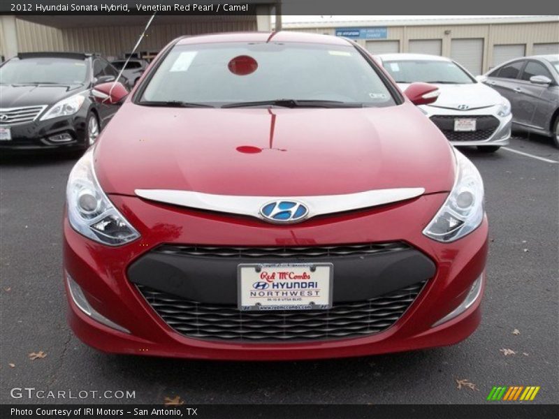 Venetian Red Pearl / Camel 2012 Hyundai Sonata Hybrid