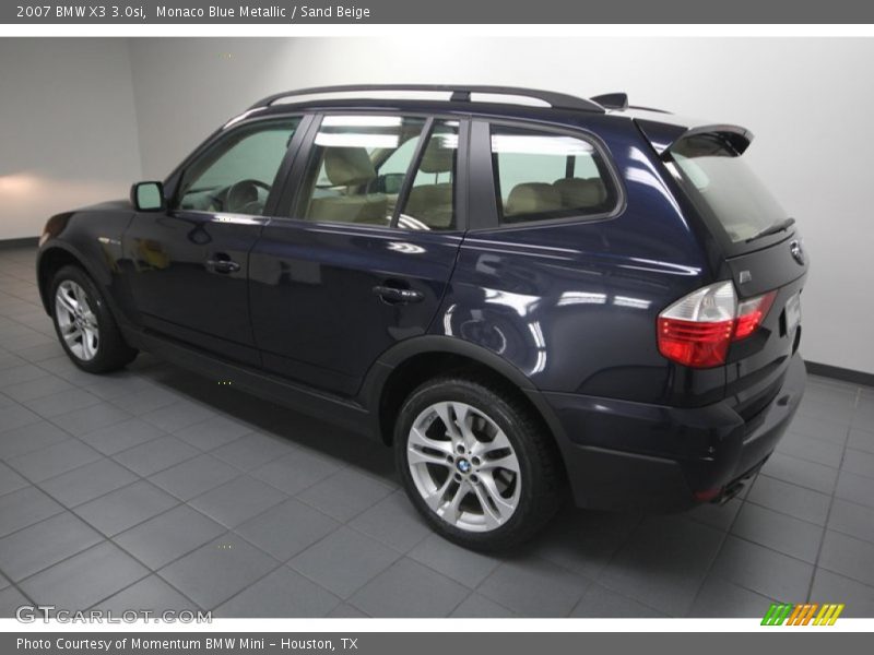 Monaco Blue Metallic / Sand Beige 2007 BMW X3 3.0si