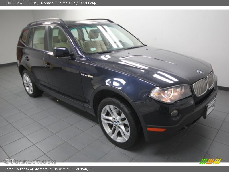Monaco Blue Metallic / Sand Beige 2007 BMW X3 3.0si