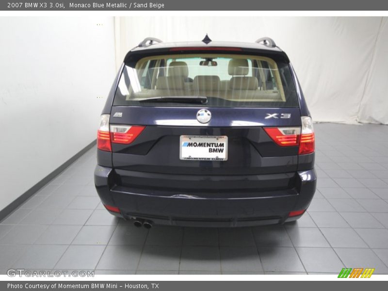 Monaco Blue Metallic / Sand Beige 2007 BMW X3 3.0si