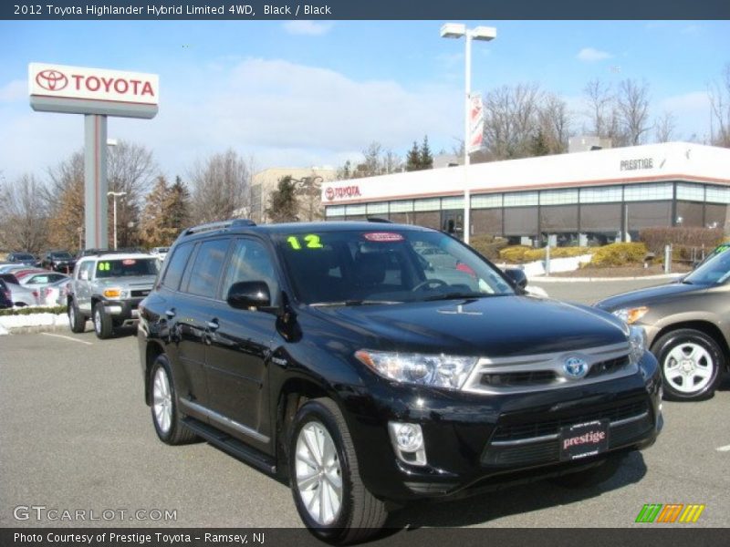 Black / Black 2012 Toyota Highlander Hybrid Limited 4WD