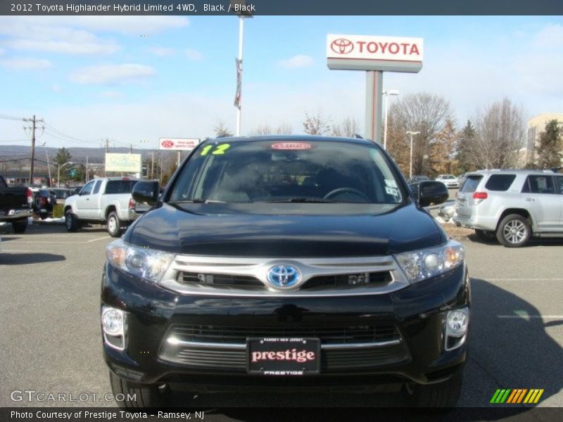 Black / Black 2012 Toyota Highlander Hybrid Limited 4WD
