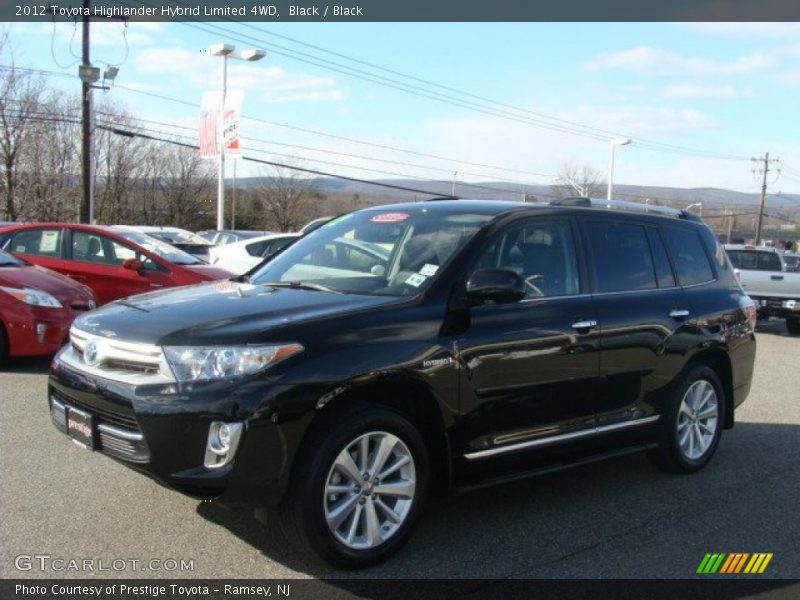 Black / Black 2012 Toyota Highlander Hybrid Limited 4WD
