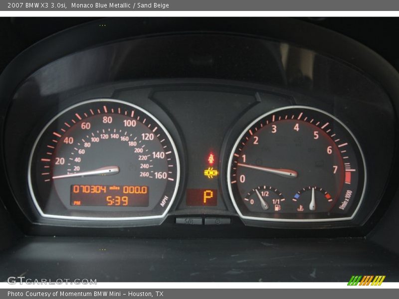 Monaco Blue Metallic / Sand Beige 2007 BMW X3 3.0si