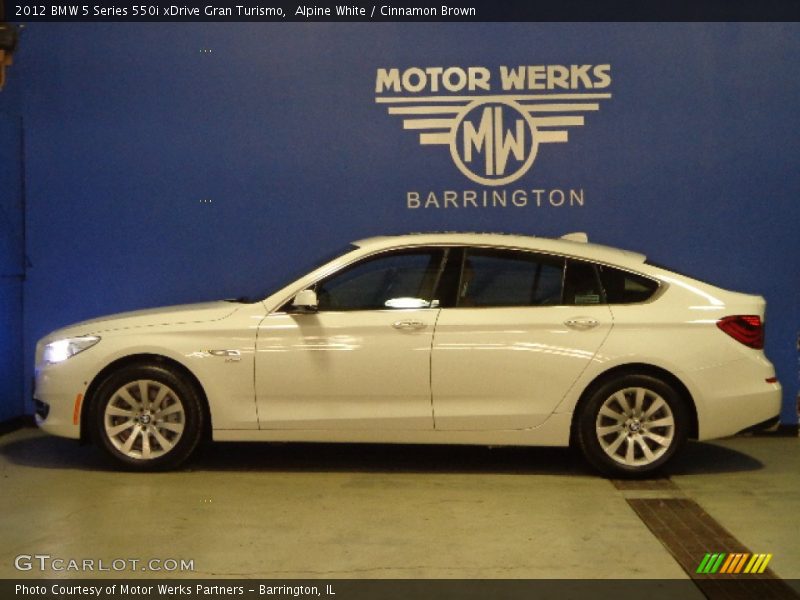 Alpine White / Cinnamon Brown 2012 BMW 5 Series 550i xDrive Gran Turismo