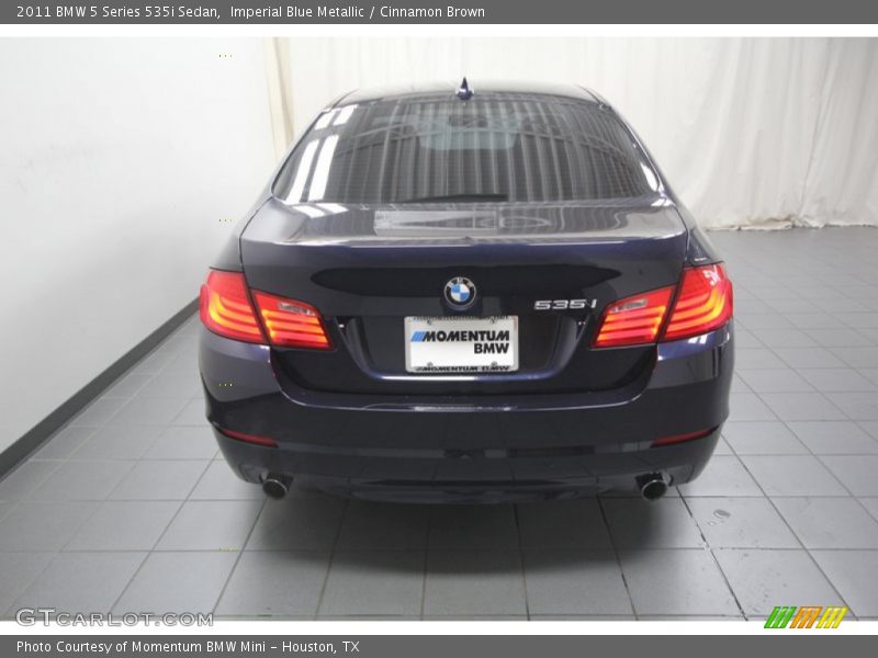 Imperial Blue Metallic / Cinnamon Brown 2011 BMW 5 Series 535i Sedan