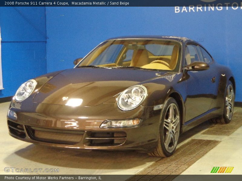 Macadamia Metallic / Sand Beige 2008 Porsche 911 Carrera 4 Coupe