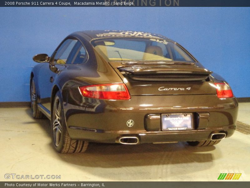 Macadamia Metallic / Sand Beige 2008 Porsche 911 Carrera 4 Coupe