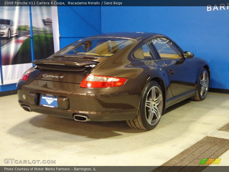 Macadamia Metallic / Sand Beige 2008 Porsche 911 Carrera 4 Coupe