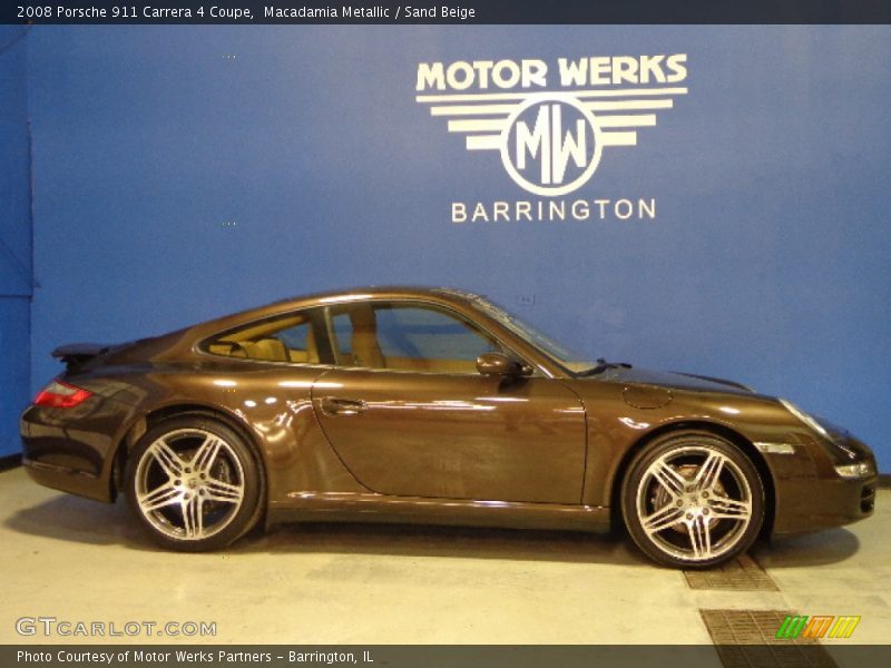 Macadamia Metallic / Sand Beige 2008 Porsche 911 Carrera 4 Coupe