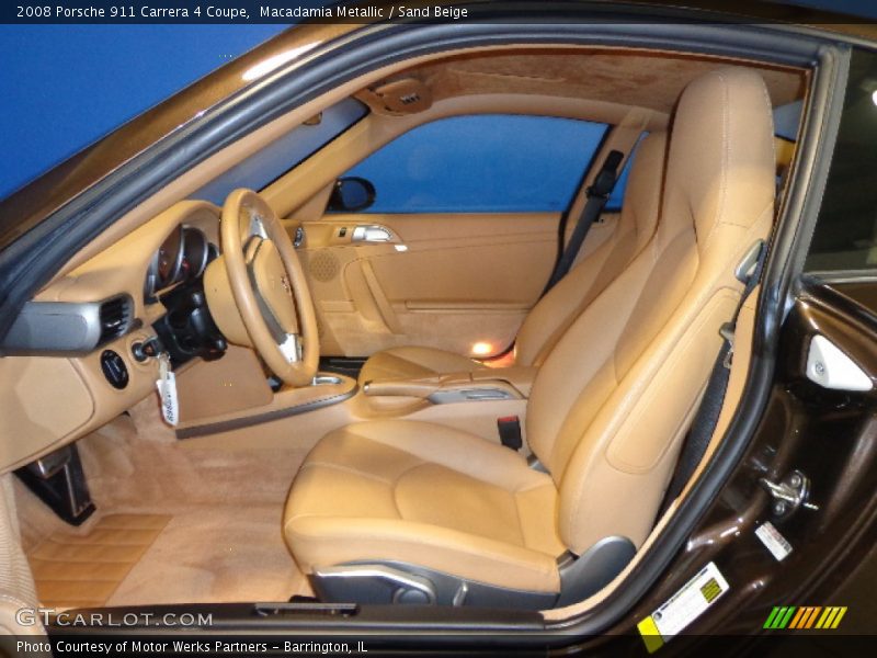 Macadamia Metallic / Sand Beige 2008 Porsche 911 Carrera 4 Coupe