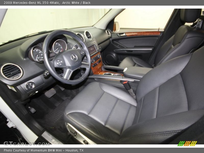 Arctic White / Black 2009 Mercedes-Benz ML 350 4Matic