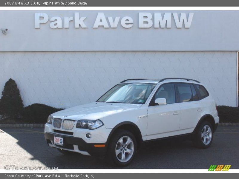Alpine White / Sand Beige 2007 BMW X3 3.0si