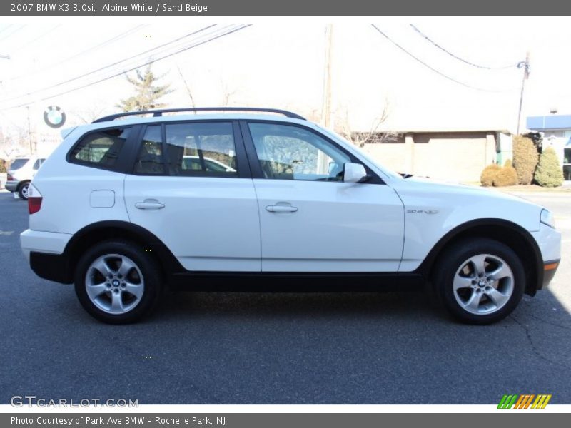 Alpine White / Sand Beige 2007 BMW X3 3.0si