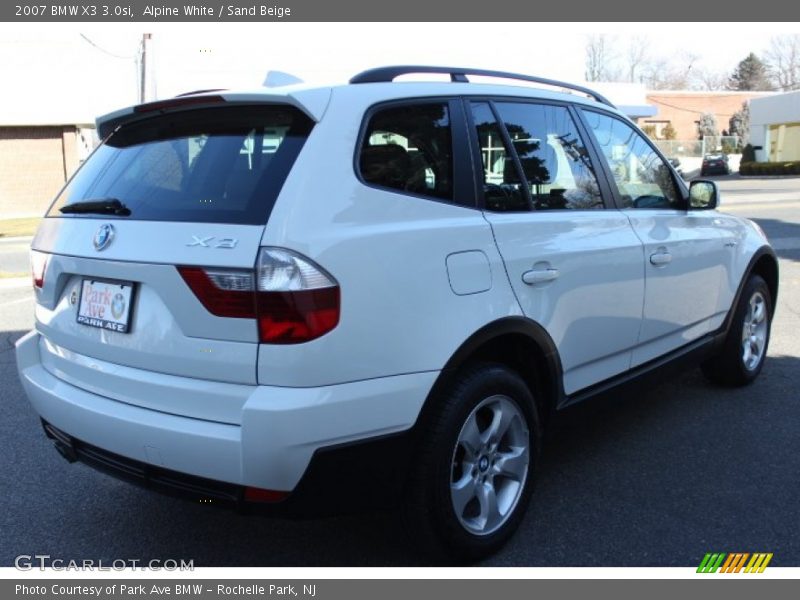 Alpine White / Sand Beige 2007 BMW X3 3.0si