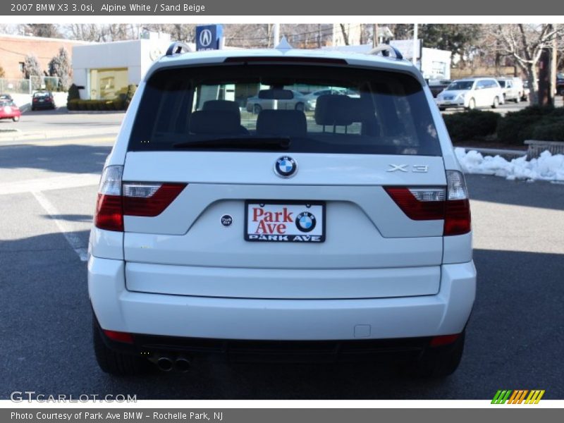 Alpine White / Sand Beige 2007 BMW X3 3.0si