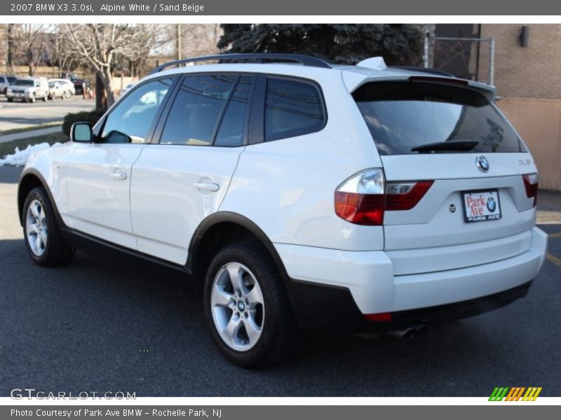 Alpine White / Sand Beige 2007 BMW X3 3.0si