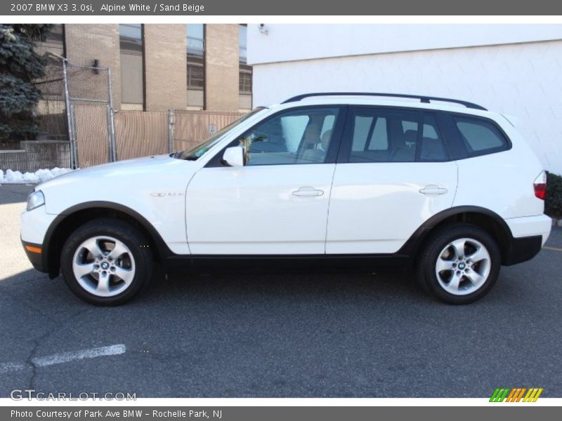 Alpine White / Sand Beige 2007 BMW X3 3.0si