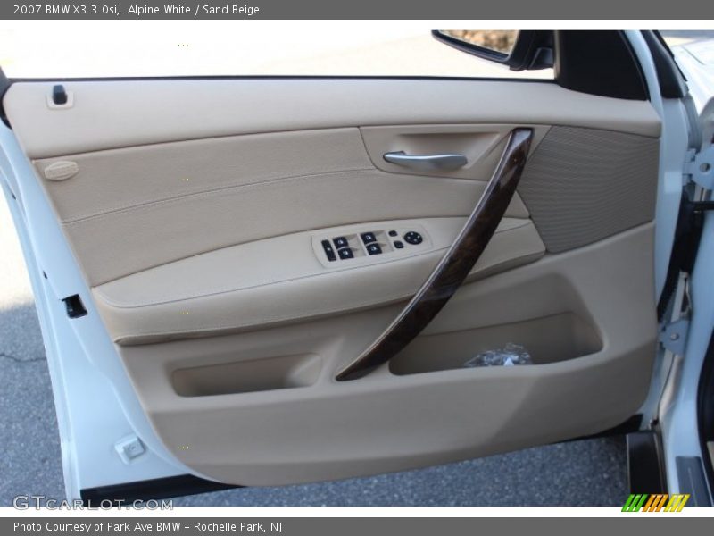 Alpine White / Sand Beige 2007 BMW X3 3.0si