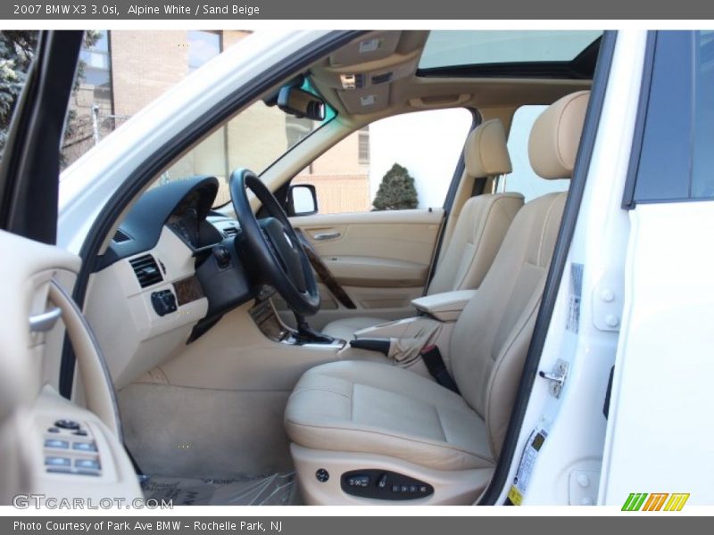 Alpine White / Sand Beige 2007 BMW X3 3.0si