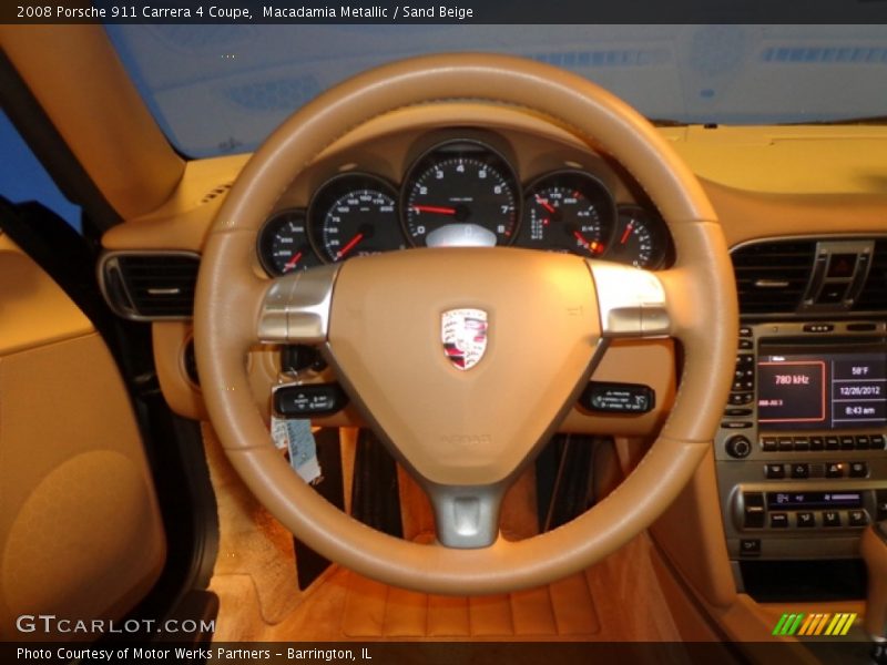 Macadamia Metallic / Sand Beige 2008 Porsche 911 Carrera 4 Coupe