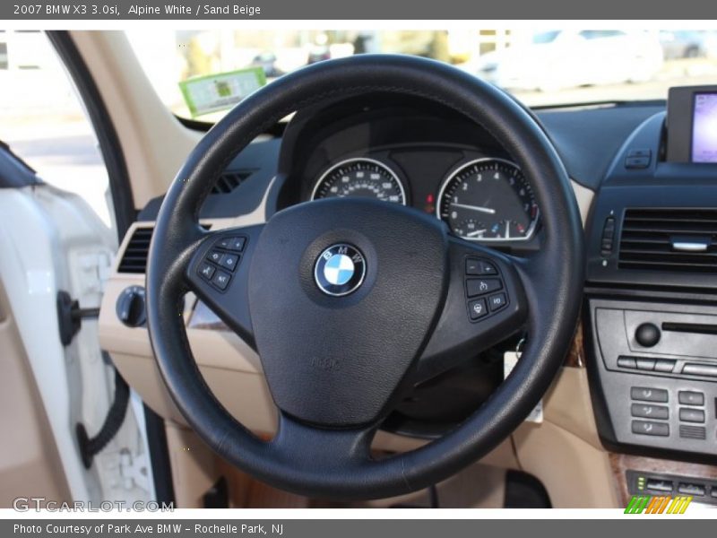 Alpine White / Sand Beige 2007 BMW X3 3.0si