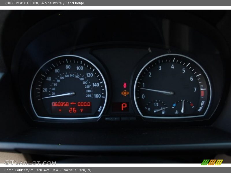Alpine White / Sand Beige 2007 BMW X3 3.0si