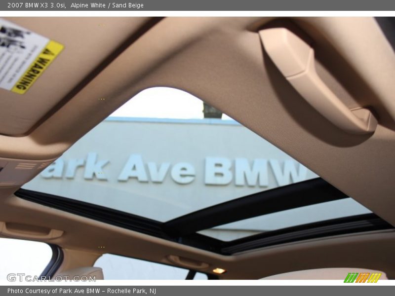 Alpine White / Sand Beige 2007 BMW X3 3.0si